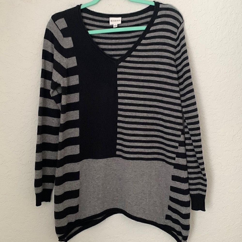 Sioni Studio Cashmere Blend Striped Sweater Size S